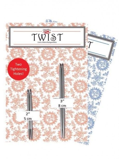 Combo Twist Shorties packs agujas + cables - Chiaogoo