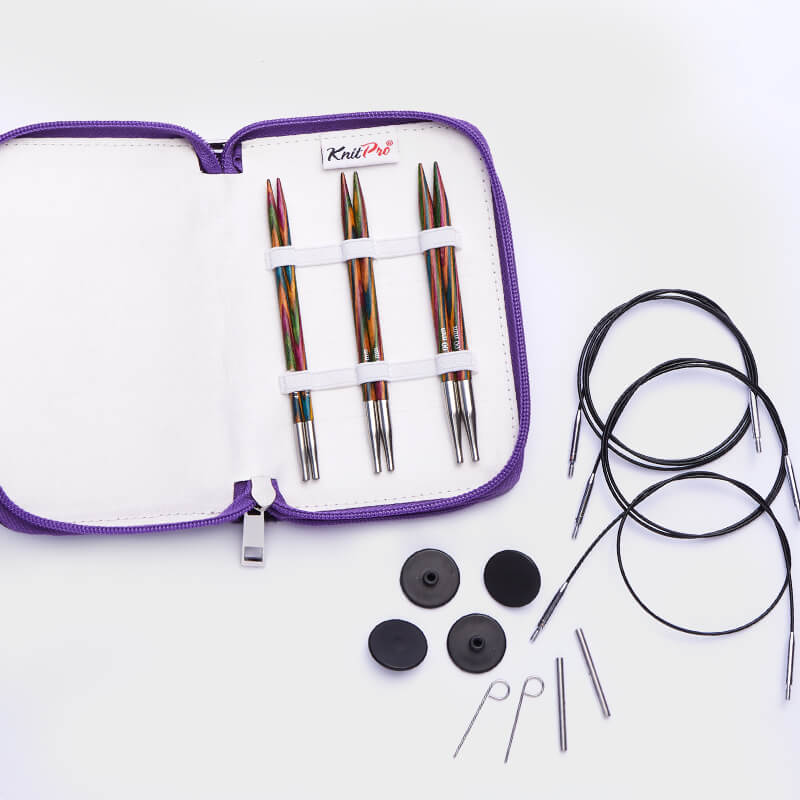 Estuche de agujas circulares intercambiables Symfonie Starter - Knit Pro