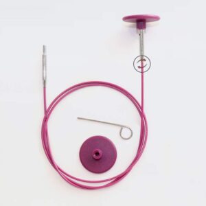 Cable swivel 360º acero inoxidable lila - KnitPro