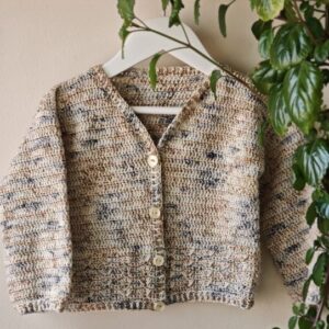 Kit Chaqueta Trigo para bebé a crochet
