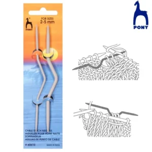 Agujas de cables o trenzas. Set de 2 - Pony