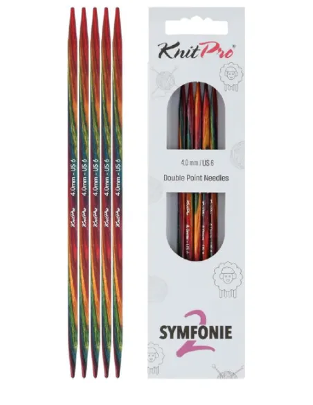 Agujas de doble punta Symfonie 2 de 15 cm - Knit Pro